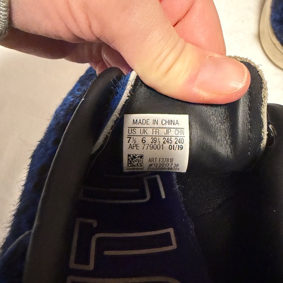 Adidas Blue and Black Cheetah Print Stan Smith Collab Sneakers - Picture 7 of 7